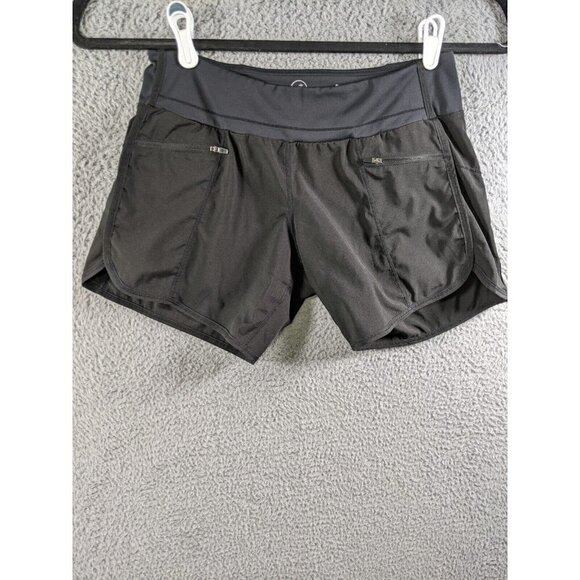 Belcorva Shorts Womens Small Runners Dream Activewear Zip Pockets Stretch Black - Picture 1 of 13